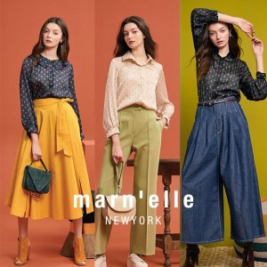 마넬뉴욕 프린트 블라우스 3종+이너