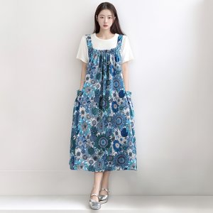 [헬리꽁땡] 해바라기 민소매 원피스 2종