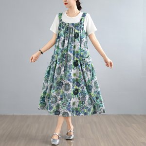 [헬리꽁땡] 해바라기 민소매 원피스 2종