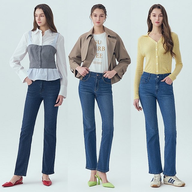 뱅뱅 26SS 여성 봄 라이크라 데님 3종