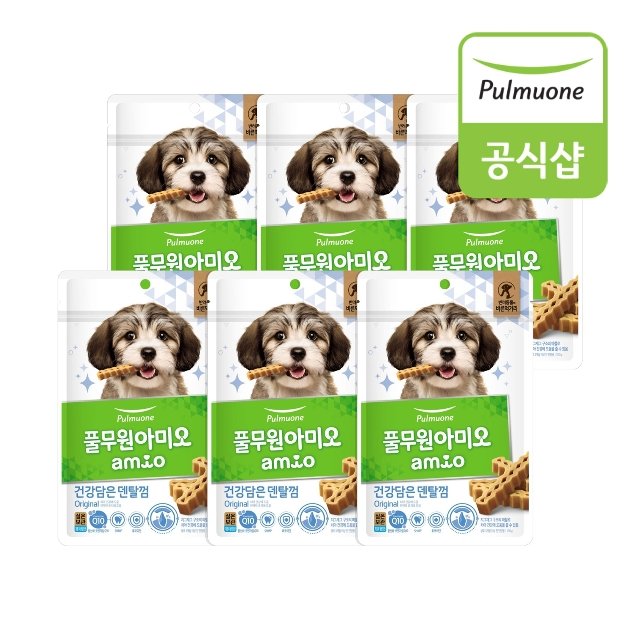 풀무원아미오 강아지 건강담은간식 덴탈껌 오리지널(100g) x 6개