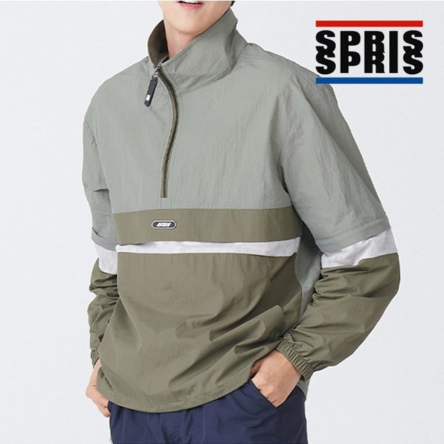 [스프리스] 남성 쿨링 바람막이 아노락 점퍼_카키