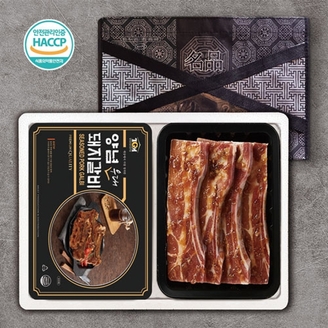 [고급부직포] 한돈 양념 우대갈비 2P 1.2kg(600g*2) 갈비선물세트