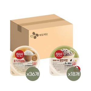 햇반 윤기가득 쌀밥 210g x36개+찰잡곡밥 210g x18개
