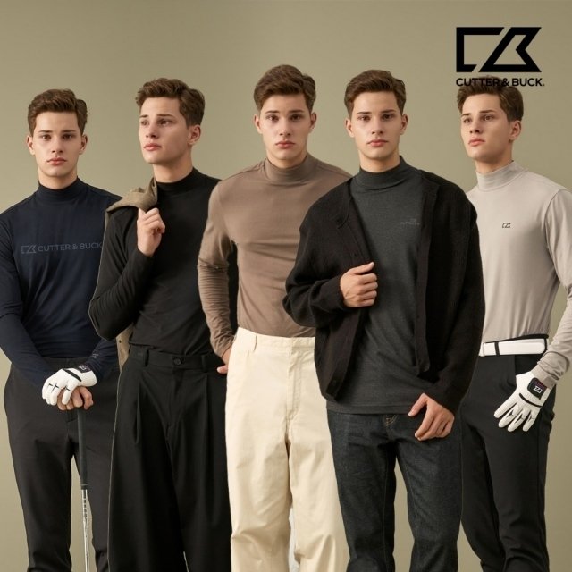 커터앤벅 26FW 최신상! 웜 스트레치 모크넥 셔츠 5종, 남성