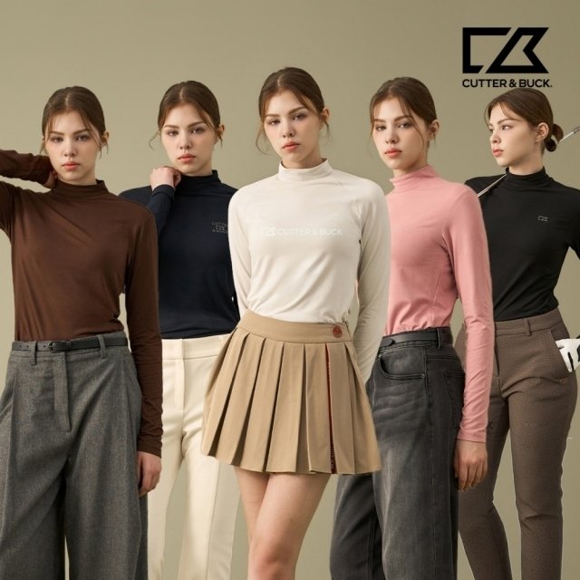 커터앤벅 26FW 최신상! 웜 스트레치 모크넥 셔츠 5종, 여성