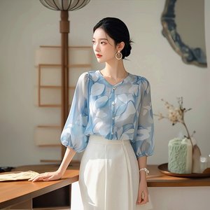 [헬리꽁땡]퓨어시스루블라우스2종