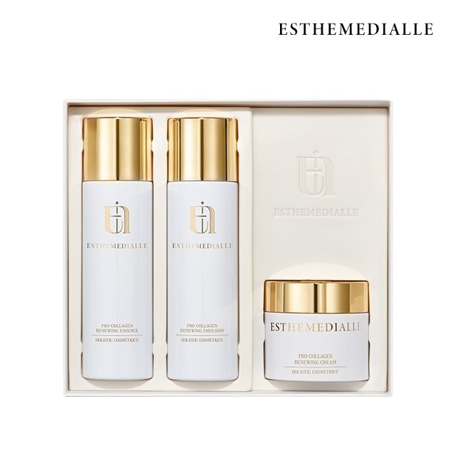 에스떼미알레 프로콜라겐 기초3종(에센스+에멀젼+크림)+디바이스