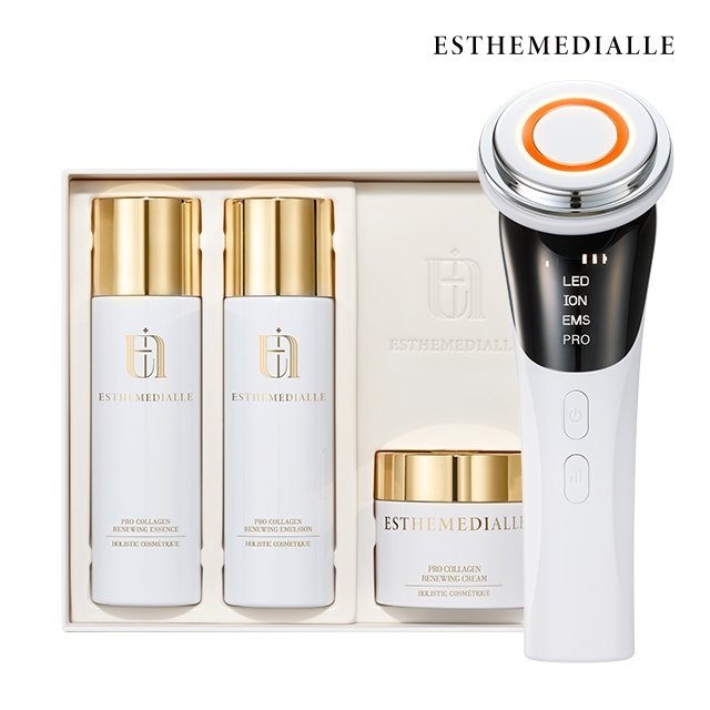 에스떼미알레 프로콜라겐 기초3종(에센스+에멀젼+크림)+디바이스