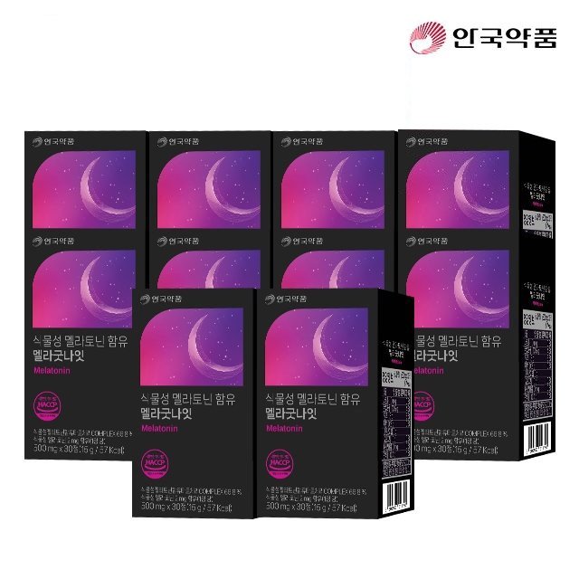 [방송에서만 할인] 안국약품 식물성 멜라토닌 함유 멜라굿나잇 (10개월분)