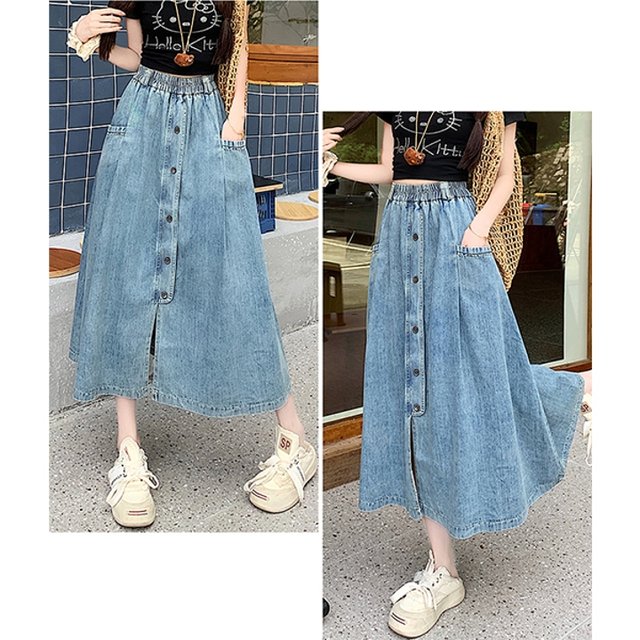 [비니브] 샤비 워싱 데님 스커트