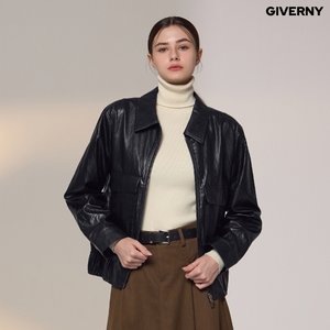 [초특가] 24FW 지베르니 비건레더 블루종 점퍼 1종