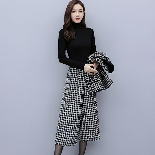 [비니브] 하운드 체크 투피스