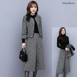 [비니브] 하운드 체크 투피스