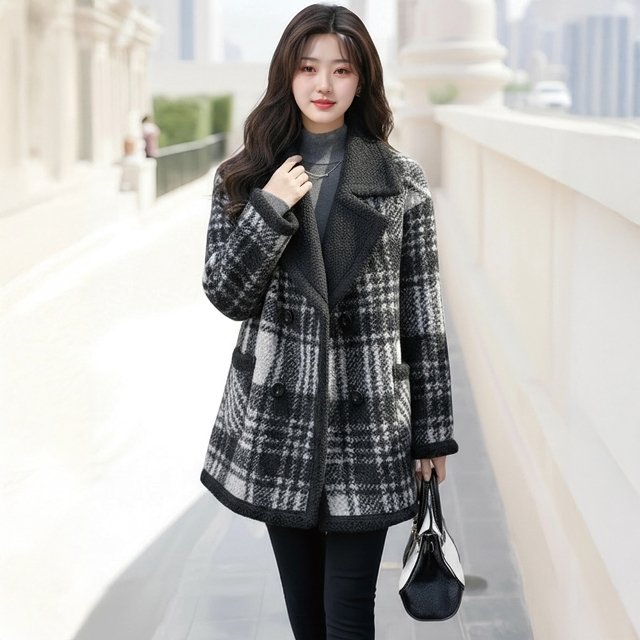 비비아체 카우빌 페이크 모직코트