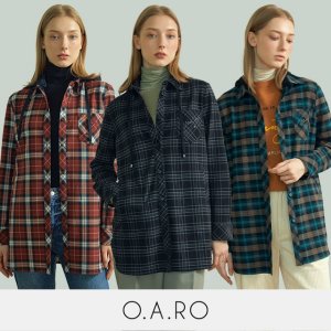 23FW 오아로 후드 체크 아우터 1종