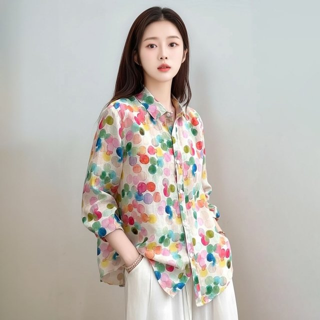 [플로레센스]루아노바 도트 셔츠블라우스 2종