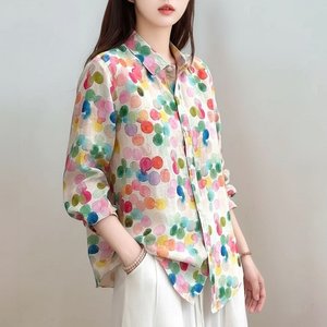 [플로레센스]루아노바 도트 셔츠블라우스 2종