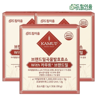드림이음 카무트 효소 브랜드밀 곡물 발효효소 30포 3박스 3개월분