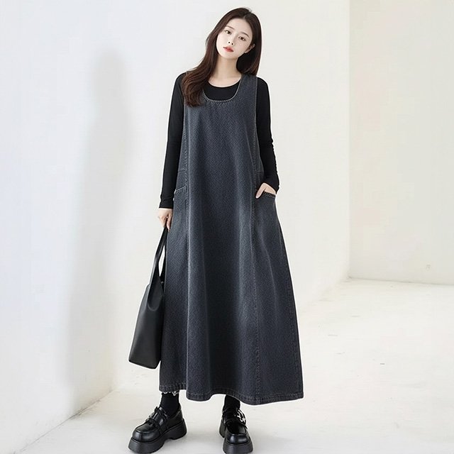 [플로레센스]루쏘벌룬데님원피스(색상선택)