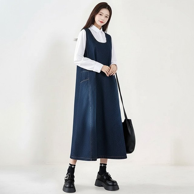 [플로레센스]루쏘벌룬데님원피스(색상선택)