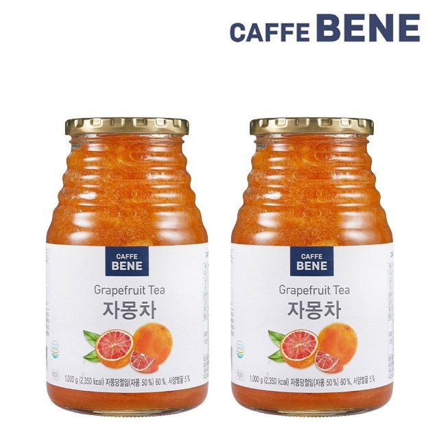 [카페베네] 깊고 진한 과일청 자몽차 1kg + 1kg / 총 2kg