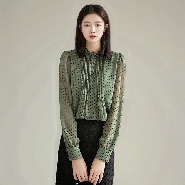 [플로레센스]디어포레콩단추블라우스2종