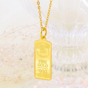 [골드퀸즈] 순금 호랑이 골드바 목걸이 3.75g
