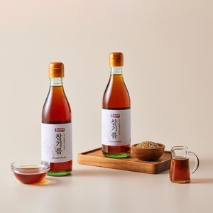 [꿀이구마] 100프로 통참깨 저온압착 참기름 350ml x 2병