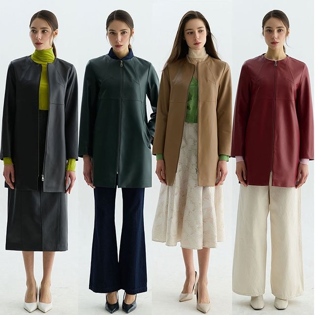 헤스티지 26SS 여성 라운드 양가죽 코트