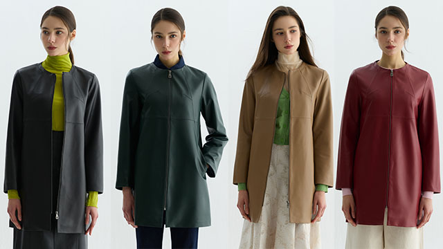 헤스티지 26SS 여성 라운드 양가죽 코트