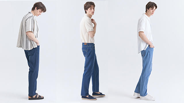 [뱅뱅] 25SS 남성 여름 라이크라 스트레이트 데님 3종