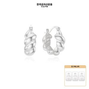 [KGPM실버 볼륨웨이브 귀걸이