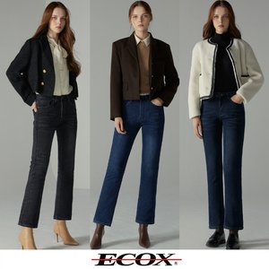 에콕스 여성 하이엘라 기모데님 3종