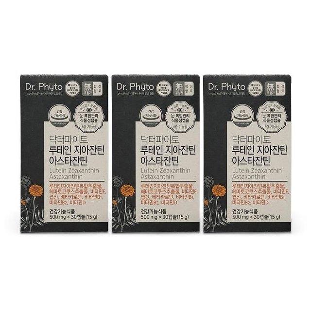 닥터파이토 루테인 지아잔틴 아스타잔틴 500mg x 30캡슐 3개  Ss