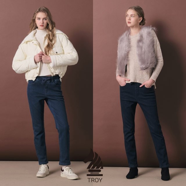 25FW 트로이 여성 기모본딩 데님팬츠 2종