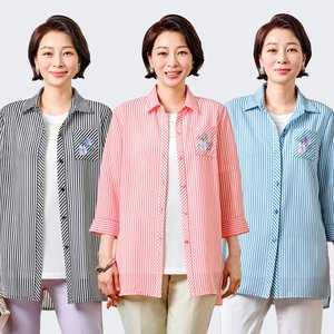 [마담엘레강스] 럭키 썸머 스트라이프 자켓 K252JK01