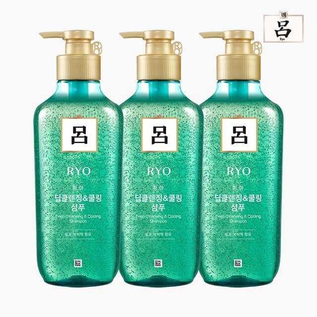 [려] 청아 딥클렌징 쿨링 샴푸 550ml 3개