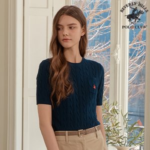 [한정수량] 비버리힐즈폴로클럽 남녀 반팔 케이블니트 3종