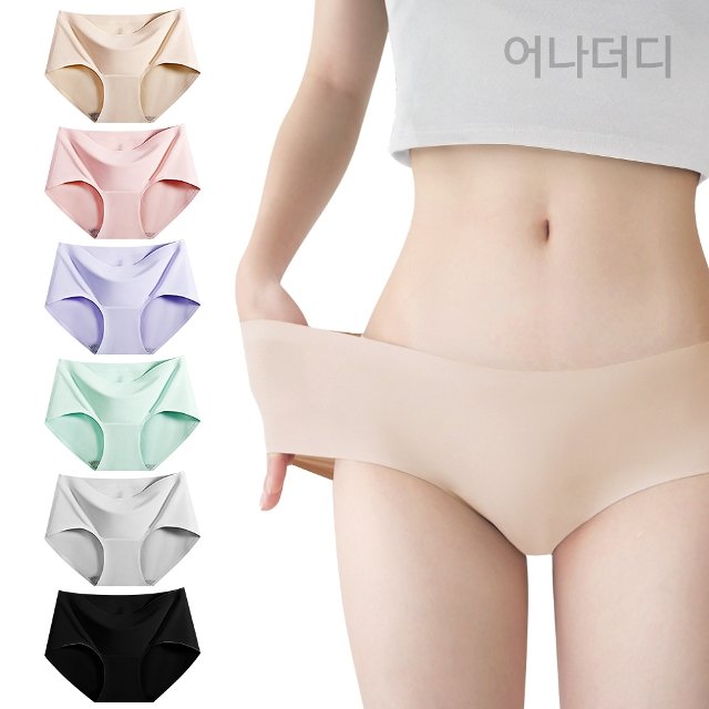 [어나더디] 10개세트 삼각 심리스 팬티 노라인 무봉제 여성 속옷 6컬러
