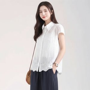 [헬리꽁땡]메르퀸펀칭레이스블라우스2종