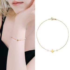 골드앤 14K 스윙 볼클로버 팔찌