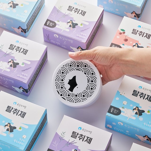 1+1 욕실의여왕 실내용 고체 탈취제(4종택1)