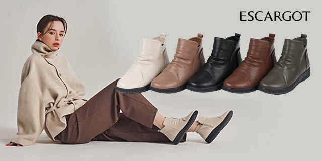 [에스까르고] 미니멀 앵클부츠