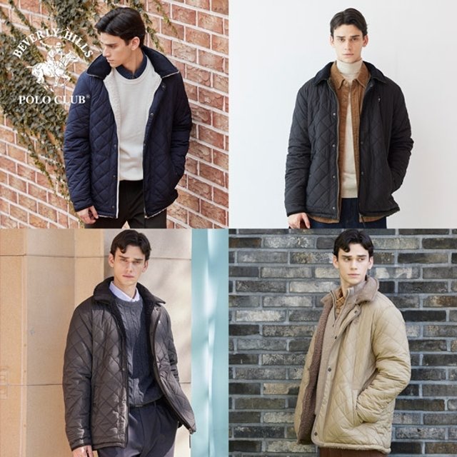 비버리힐즈폴로클럽 초특가! 리버시블 퀼팅 패딩 재킷 1종, 남성