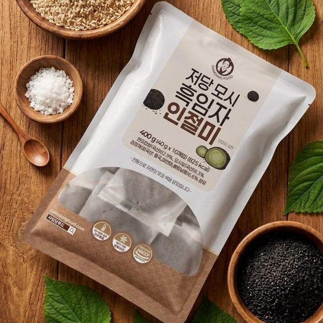 [사임당] 저당 모시 흑임자 인절미 40g x 10개