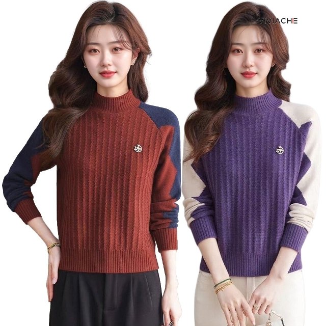 비비아체 토리스 하프넥 니트 2종