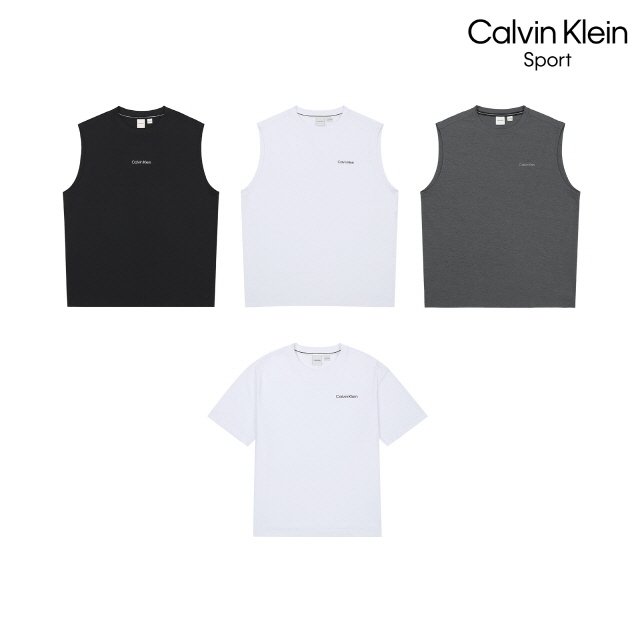 [CalvinKlein] 캘빈클라인 26SS 시그니처 슬리브리스 3종 + 티셔츠 1종, 남성