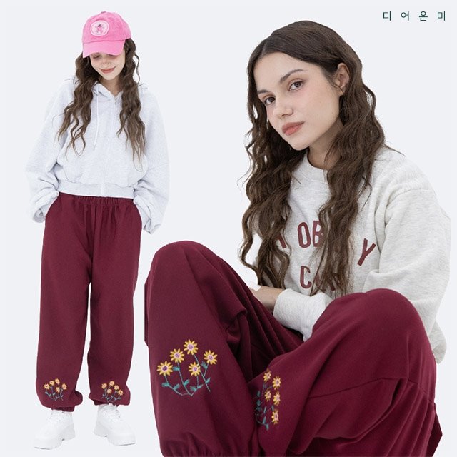 [2만원인하/한정수량]디어온미 자수 기모본딩 팬츠 3종