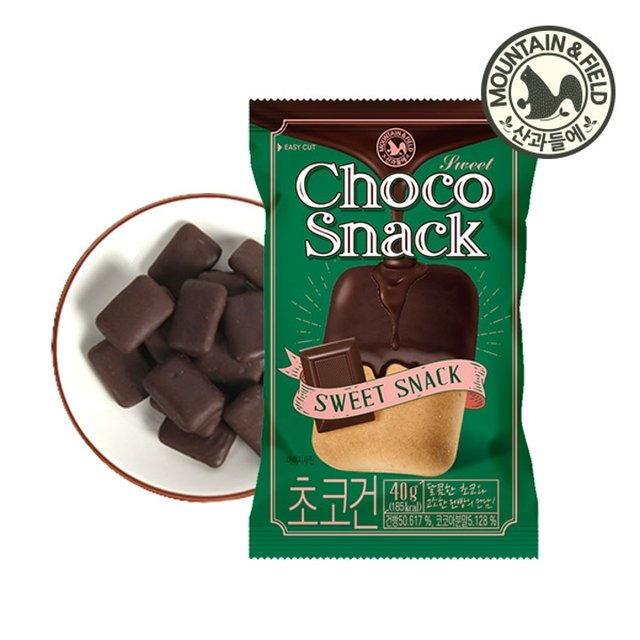 [산과들에] 초코건40g x10봉 (과자, 스낵)